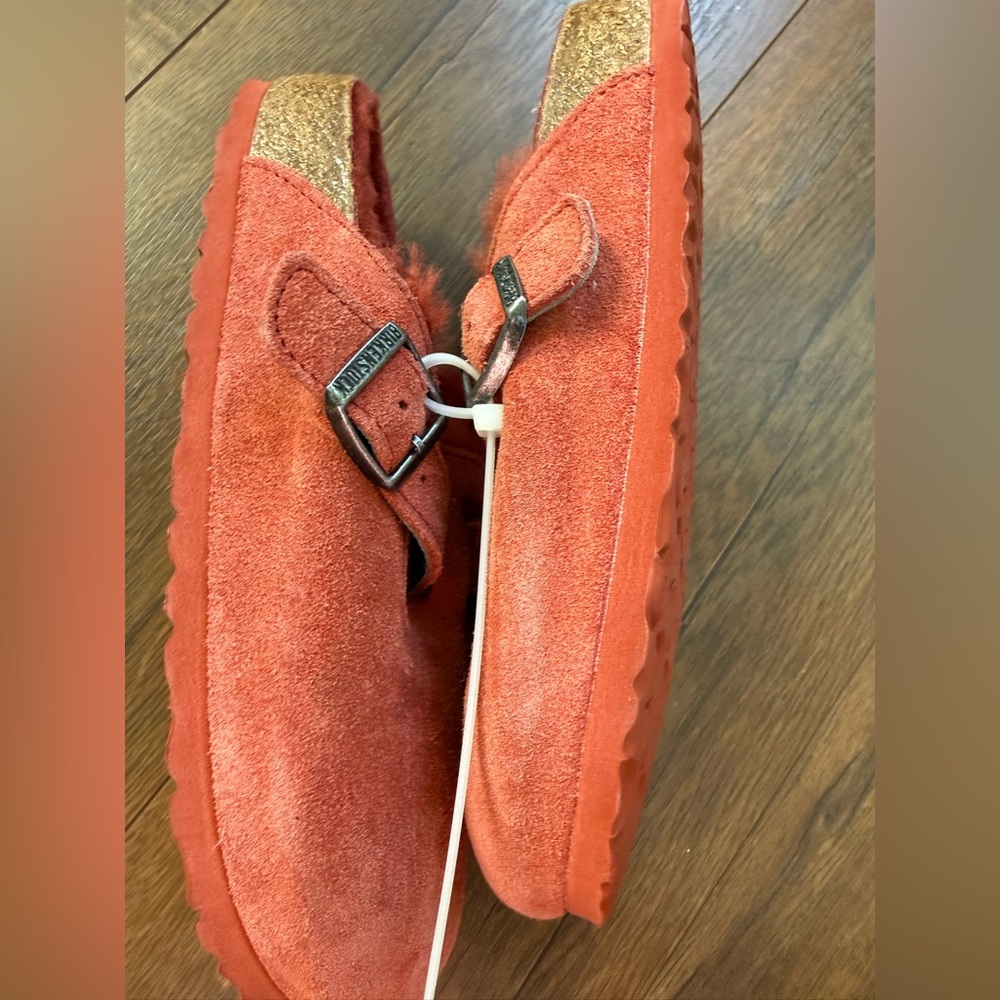Birkenstock Boston Shearling Lined Clog (Women) - Sienna Red - 38 EU / 7-7.5US - Picture 9 of 9